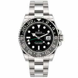 Unworn Rolex GMT Master II "BRUCE WAYNE" 126710GRNR Black Dial